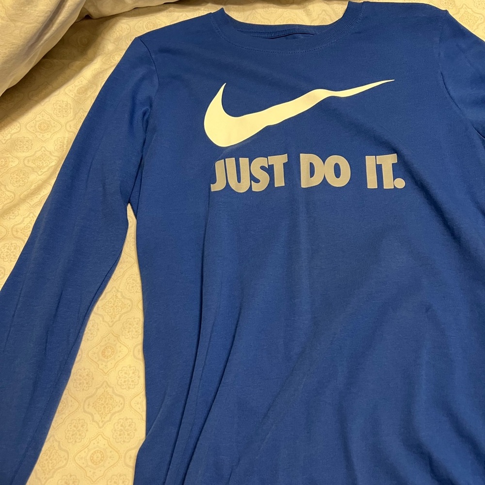 A Dark Blue Nike Long Sleeve Shirt